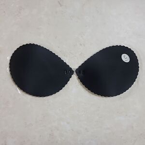 Self Adhesive Bra C Cup Backless Seashell Scallop Black